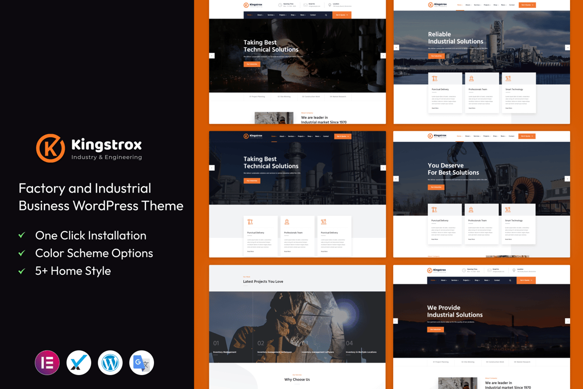 Kingstrox - Tema WordPress Terbaik untuk Industri dan Pabrik