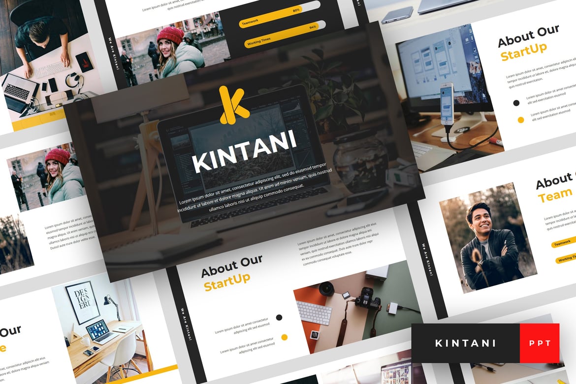 Kintani - Template PowerPoint Kreatif untuk Startup Anda