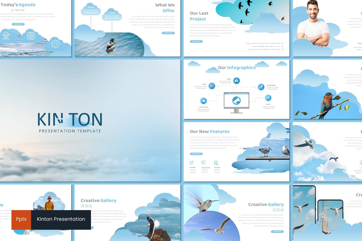 Kinton - Template Powerpoint Kreatif dan Minimalis