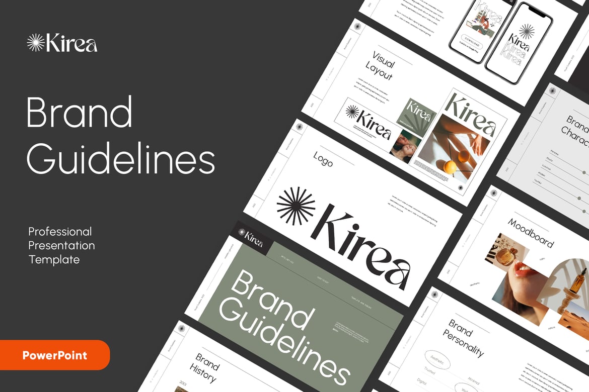 KIREA - Template PowerPoint Panduan Branding Profesional