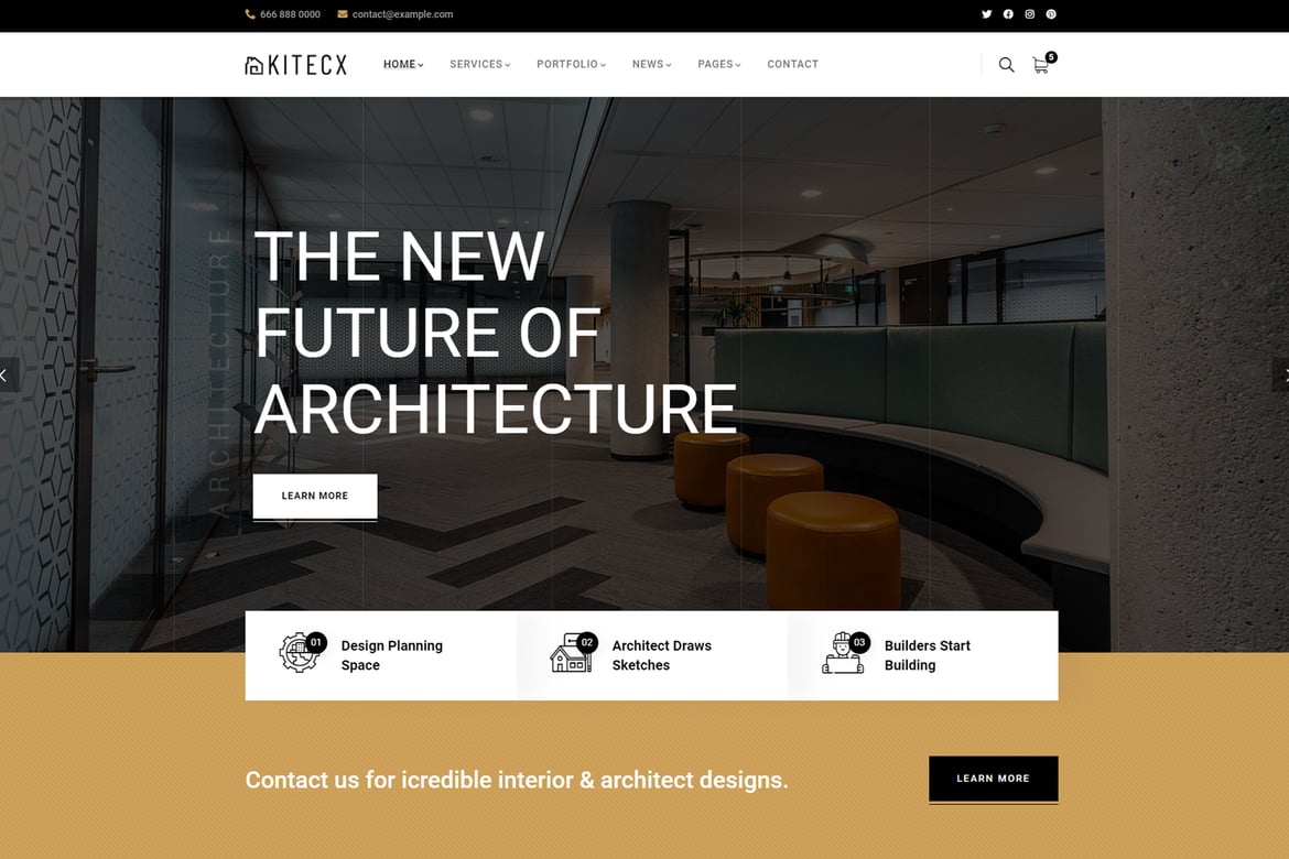 Kitecx - Tema WordPress Arsitektur & Interior yang Modern dan Stylish