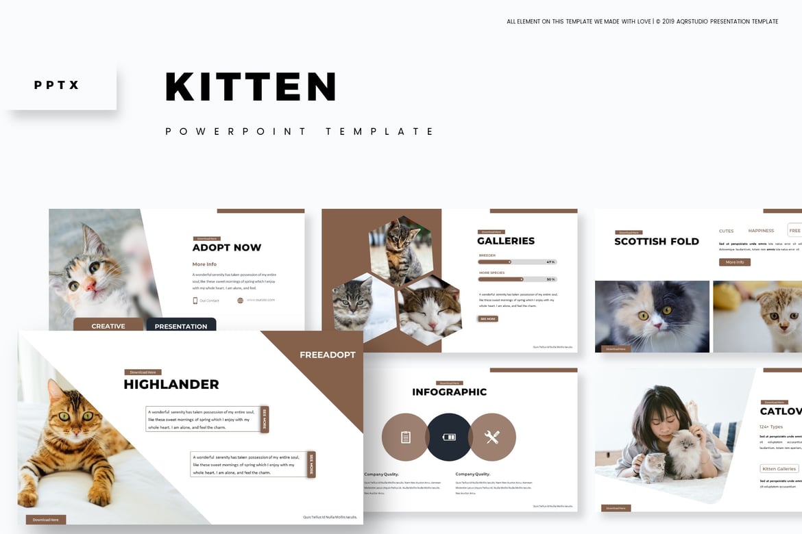 Template Powerpoint Kucing - Solusi Presentasi Menarik