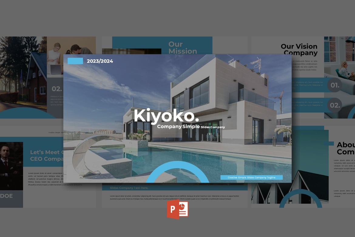Template Presentasi Kiyoko yang Modern dan Elegan