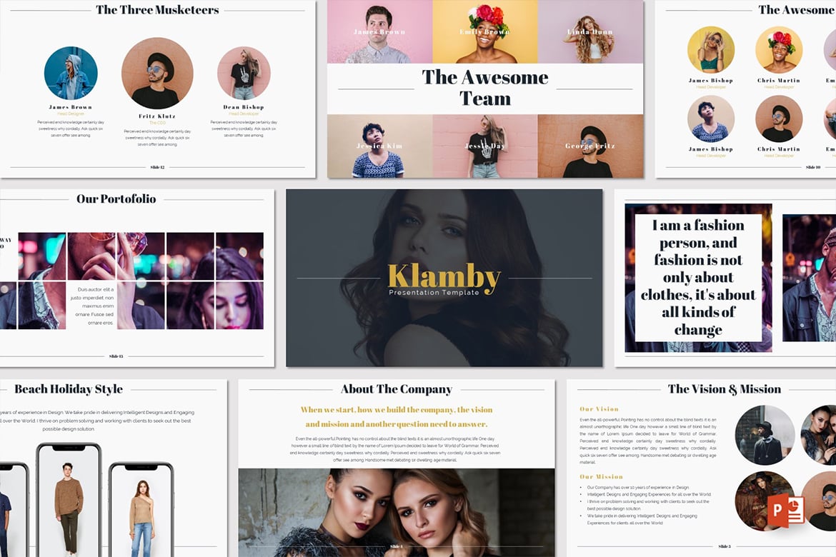 Klamby - Template Presentasi PowerPoint Kreatif dan Modern