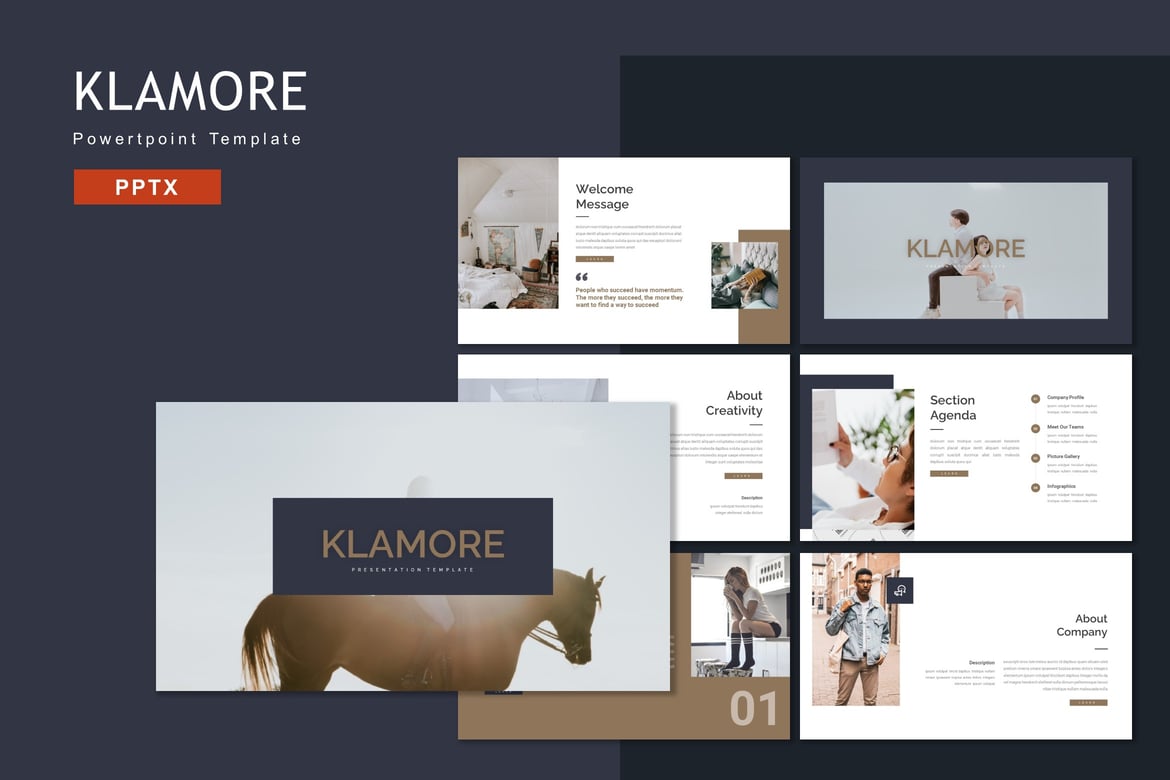 Klamore - Template Presentasi PowerPoint Kreatif yang Menarik