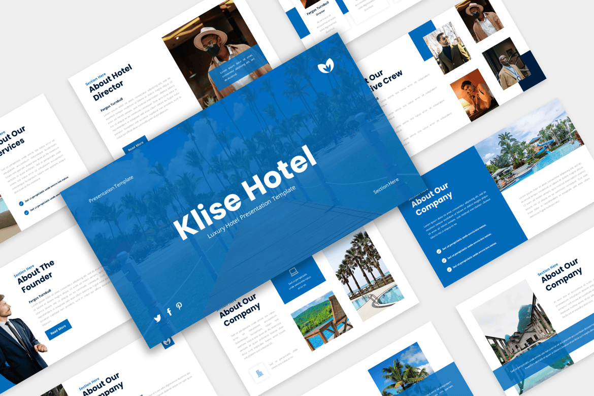 Template PowerPoint Hotel Klise yang Menarik dan Profesional
