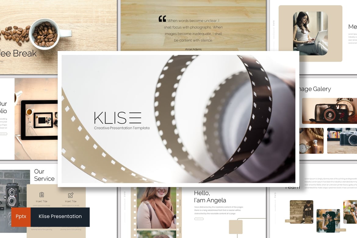 Klise - Template Presentasi Powerpoint yang Kreatif dan Minimalis