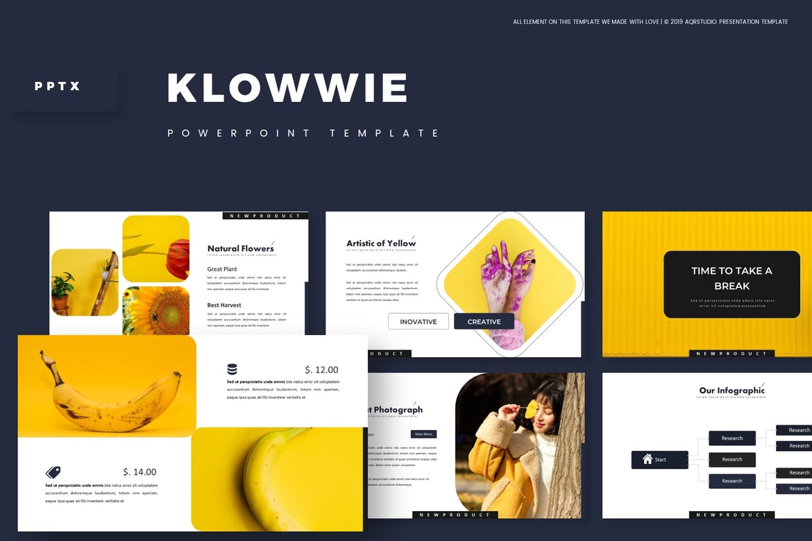 Klowwie - Template PowerPoint Serbaguna yang Menarik