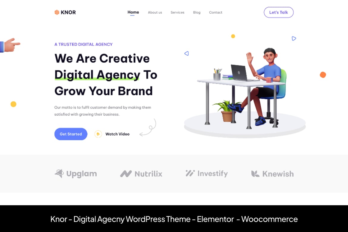 Knor - Tema WordPress untuk Agensi Digital dan Startup Modern