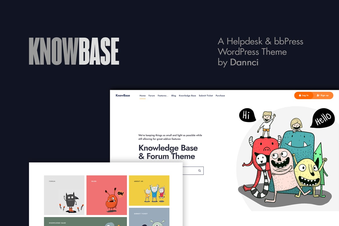 KnowBase - Tema WordPress untuk Helpdesk dan bbPress yang Modern