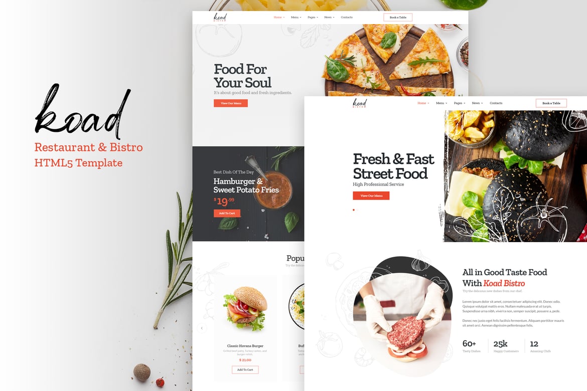 Koad - Template Website Restoran & Bistro yang Elegan dan Modern