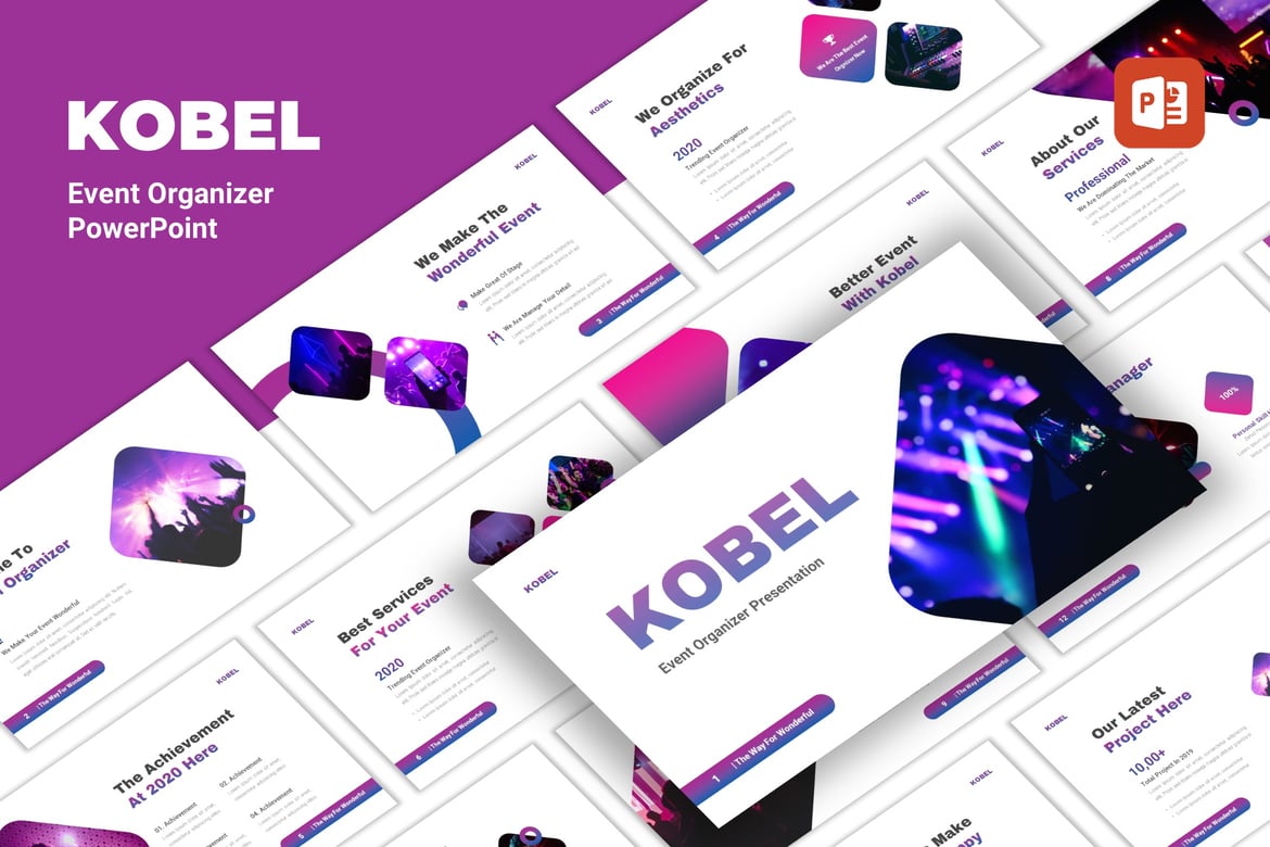 Template PowerPoint Profesional untuk Event Organizer - Kobel