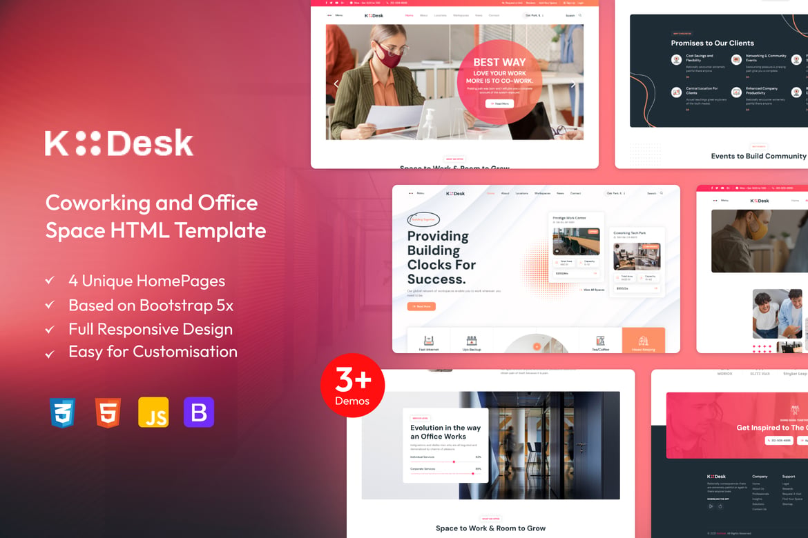 Kodesk - Template Website untuk Ruang Kerja dan Kantor Modern