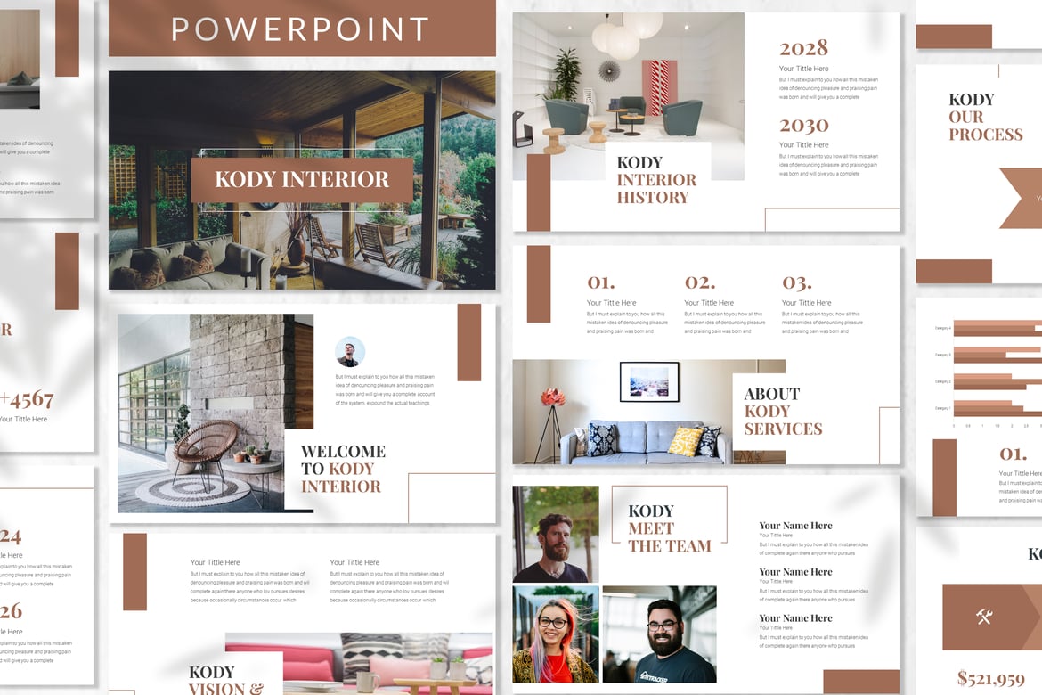 Kody - Template Powerpoint Furniture Modern dan Elegan