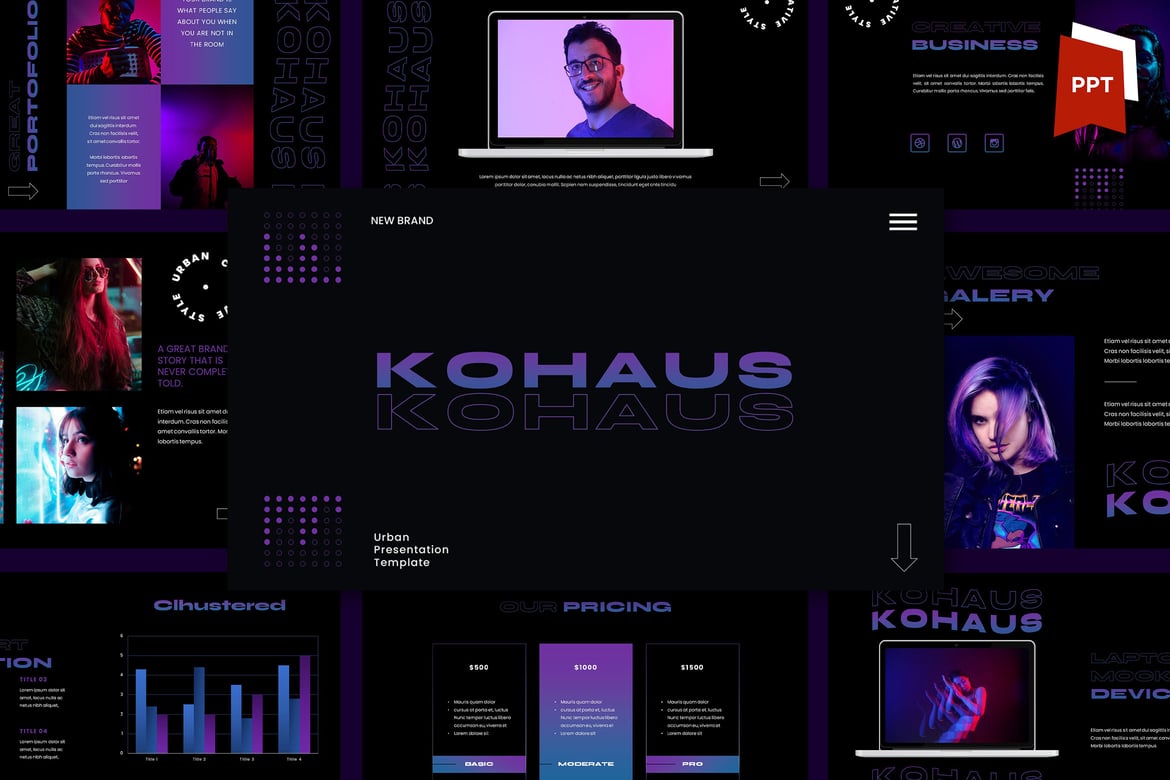 Template PowerPoint Kohaus yang Menawan dan Profesional