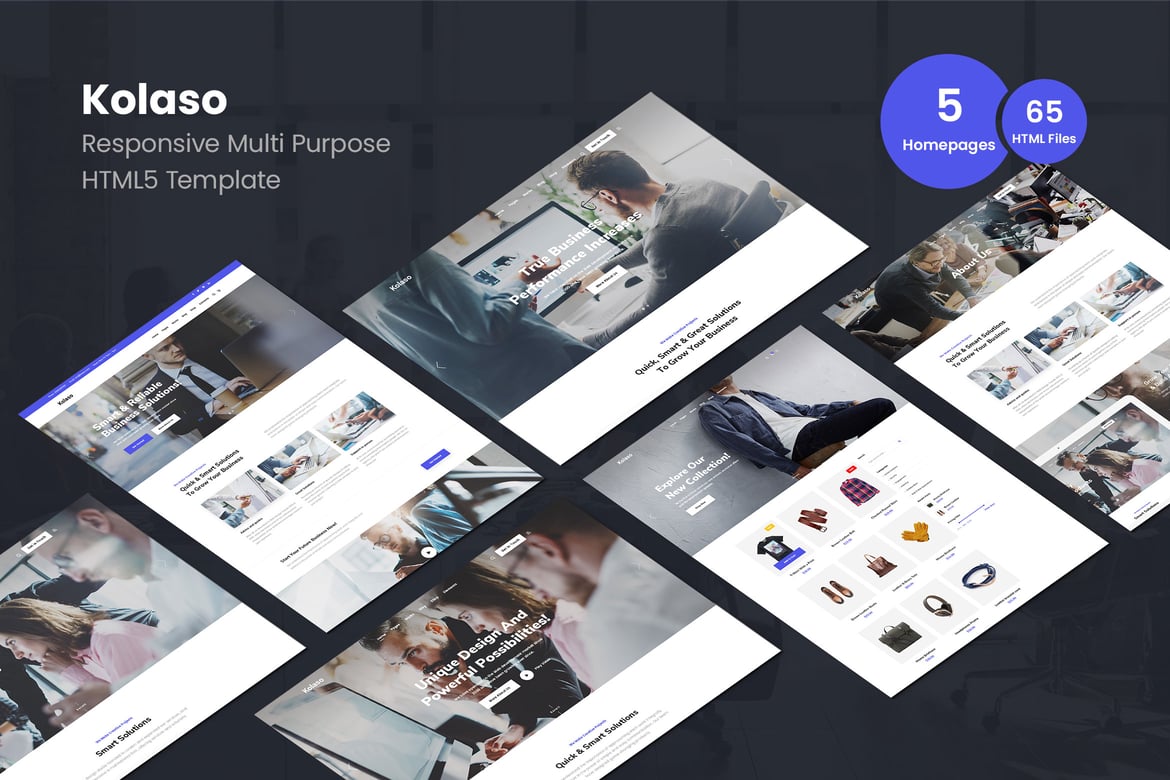 Kolaso - Template Website HTML5 Serbaguna yang Modern