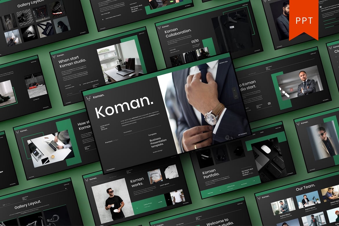 Koman – Template Presentasi PowerPoint Profesional