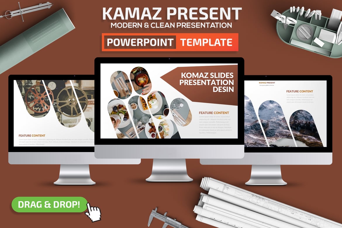 Template Presentasi Powerpoint Kamaz yang Menarik dan Profesional