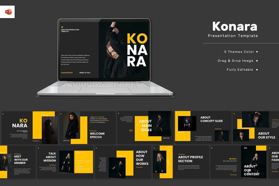 Konara - Template PowerPoint Kreatif untuk Presentasi Menarik