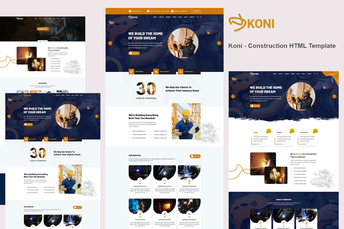 Koni - Template Website Konstruksi Terbaik