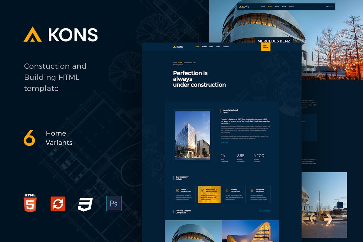 Kons - Template Website Konstruksi dan Bangunan yang Modern
