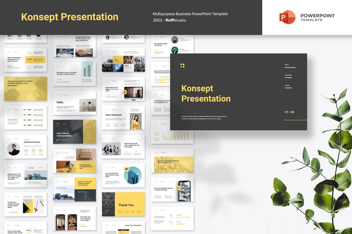 Template PowerPoint Konsept - Solusi Presentasi Bisnis Profesional
