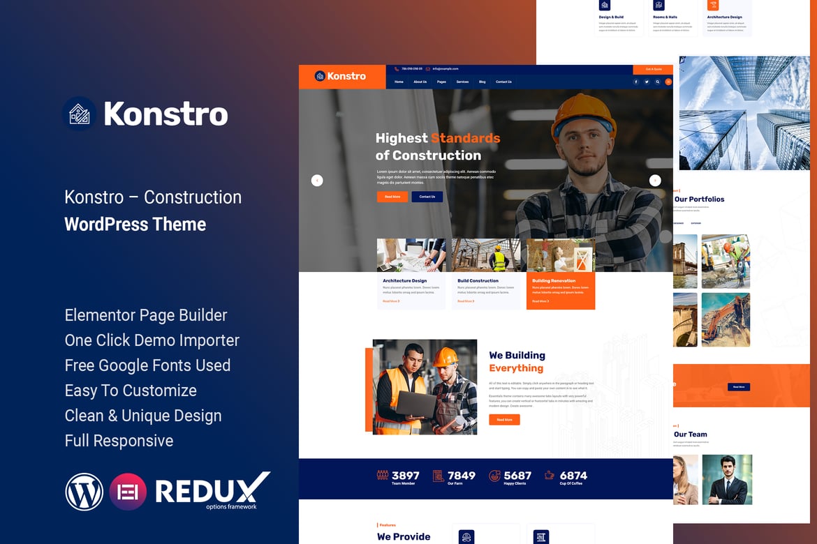 Konstro – Tema WordPress Konstruksi yang Menarik dan Responsif