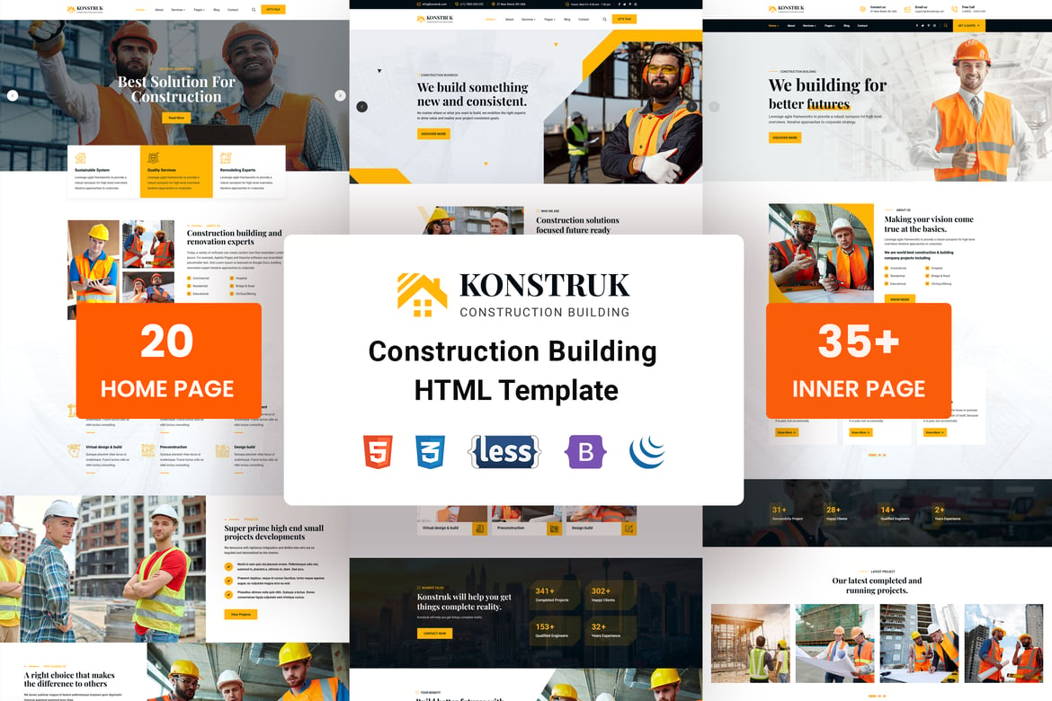 Konstruk - Template Website Konstruksi Profesional