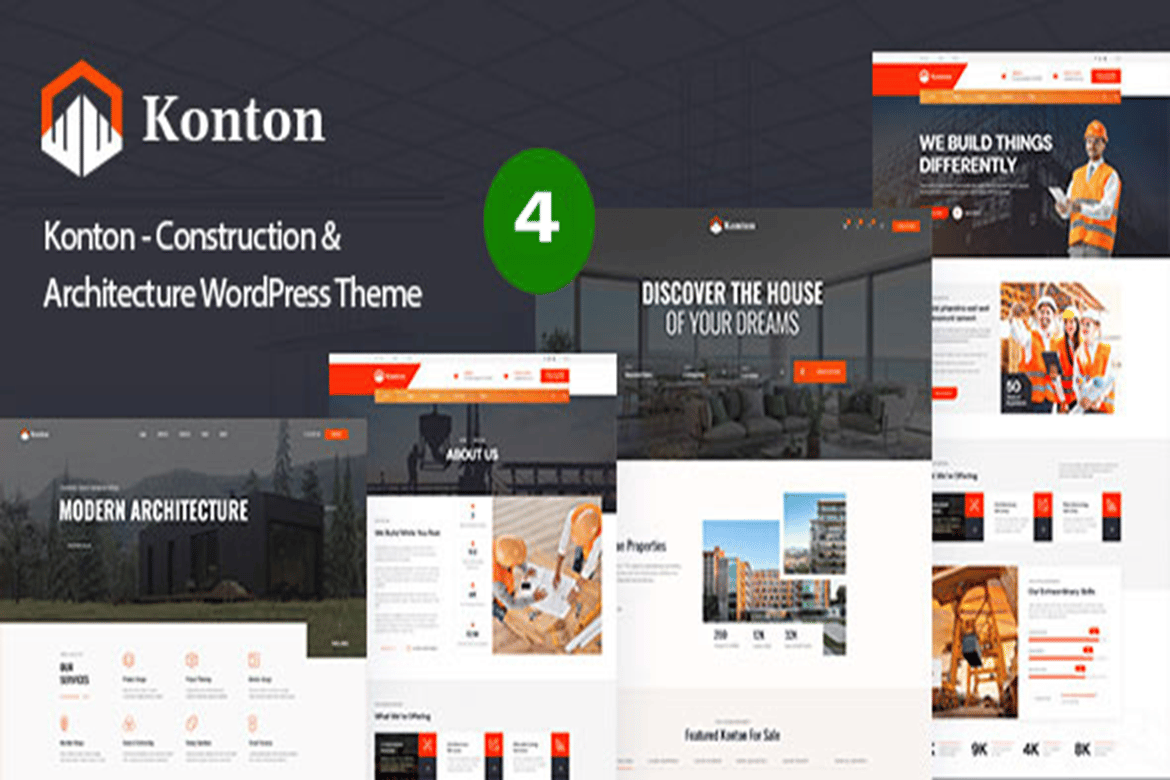 Konton - Tema WordPress Modern untuk Konstruksi & Arsitektur