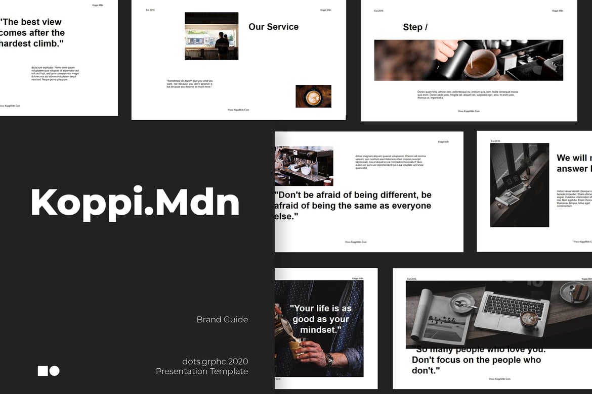 KoppiMdn - Template Presentasi PowerPoint Modern dan Elegan