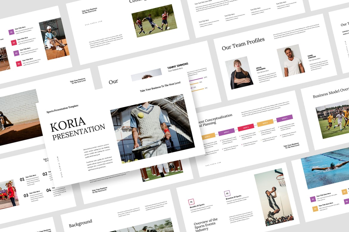 Koria: Template Powerpoint untuk Acara Olahraga yang Menarik