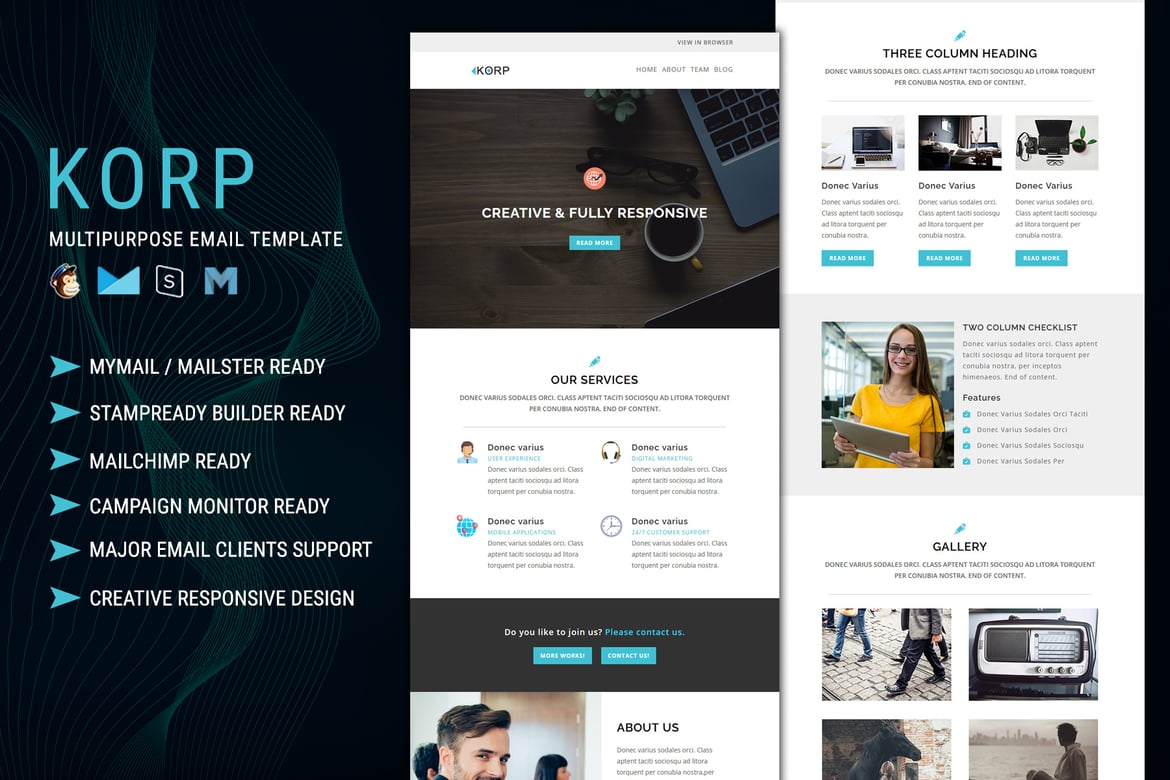 KORP - Template Email Responsif Serbaguna untuk Bisnis Anda