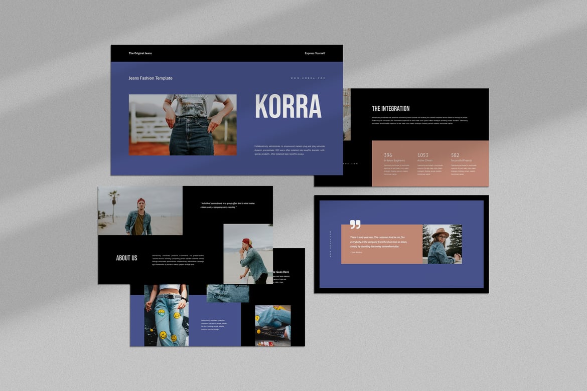 Template Presentasi Fashion Jeans Korra yang Menarik