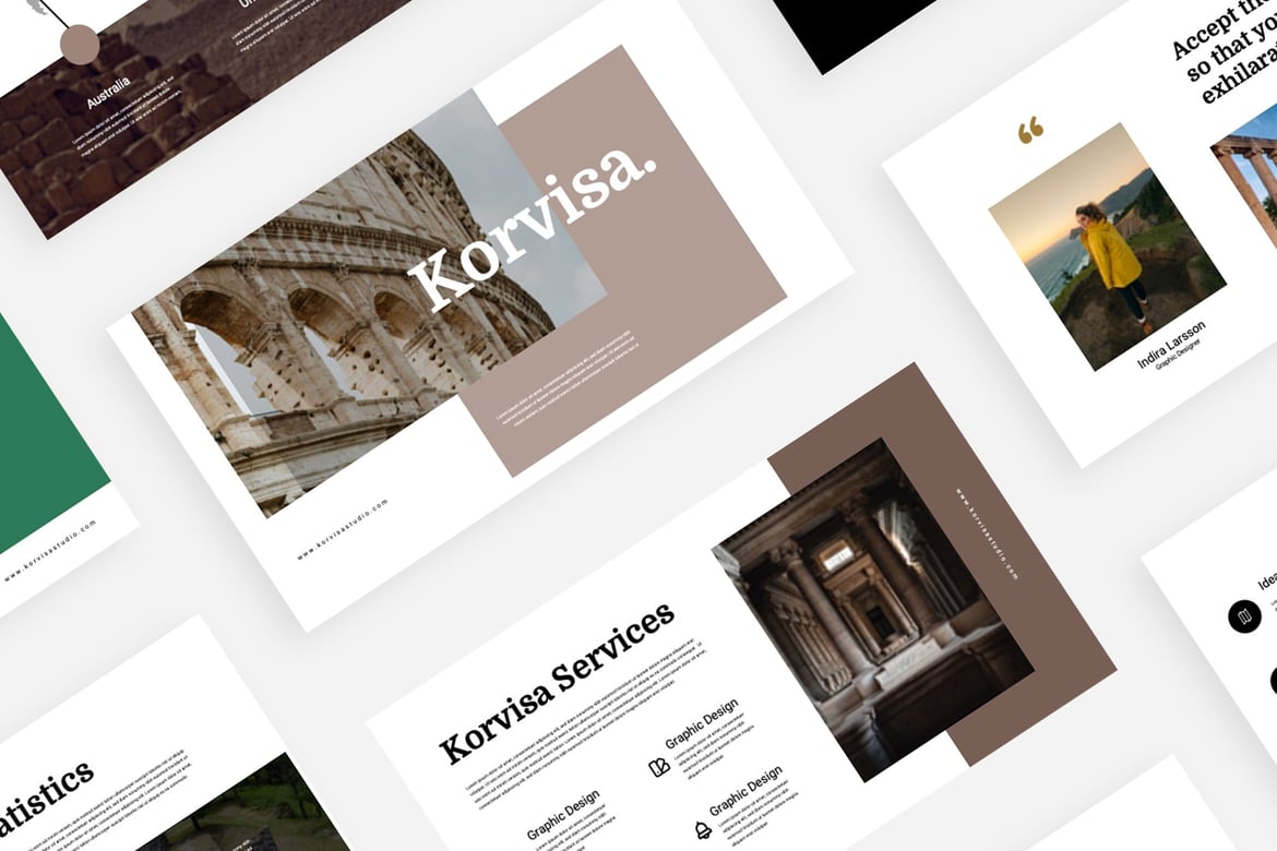 Korvisa - Template Presentasi Powerpoint yang Menawan