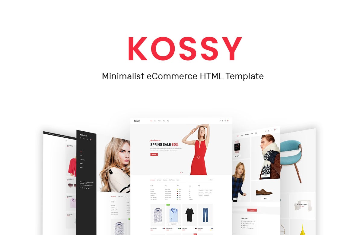 Kossy - Template Website eCommerce Minimalis yang Responsif