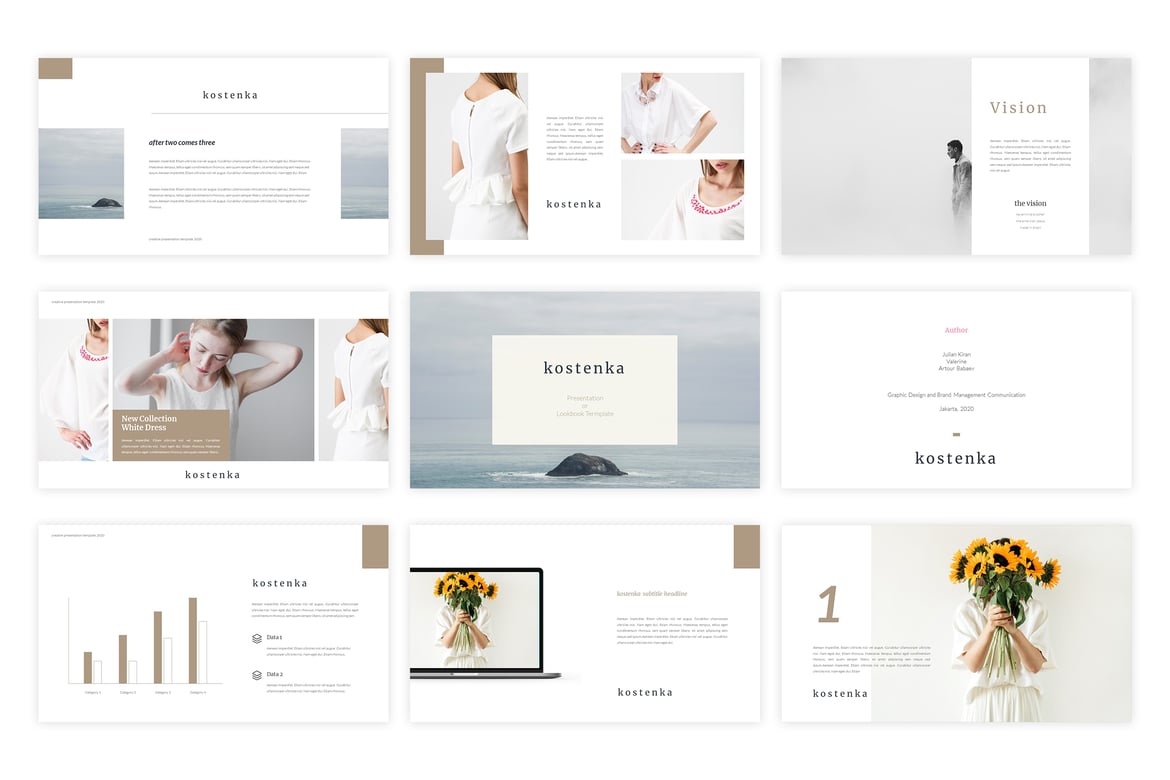 Template Presentasi PowerPoint Kreatif - Kostenka