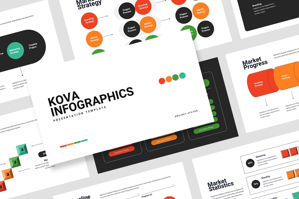 Kova: Template Presentasi PowerPoint Infografis yang Menarik