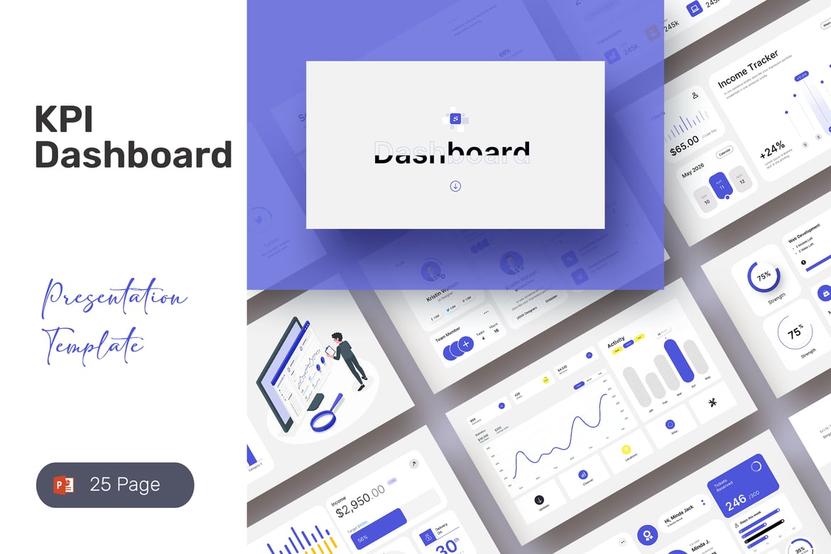 Template PowerPoint Dashboard KPI yang Menarik dan Interaktif