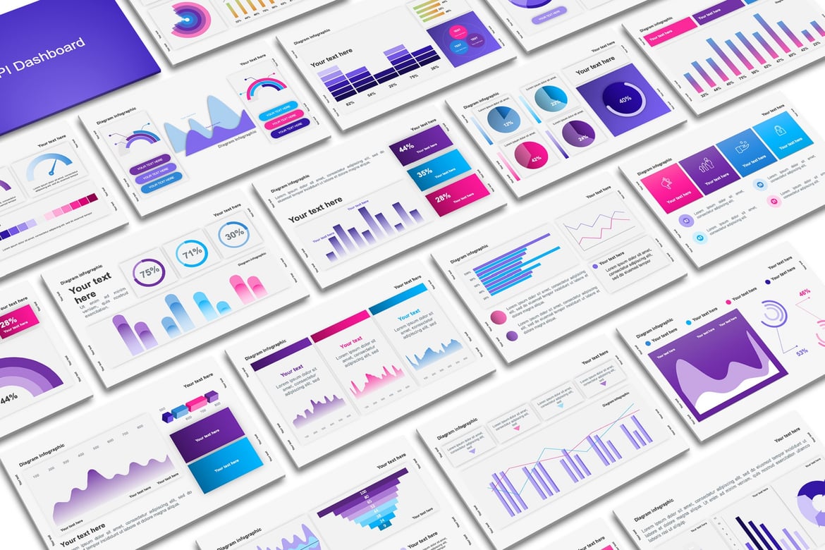 Template PowerPoint Dashboard KPI Modern dan Menarik