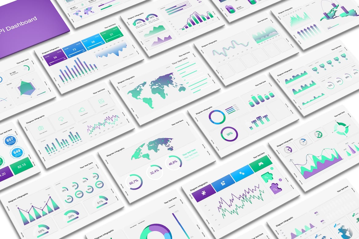 Template Presentasi PowerPoint Dashboard KPI yang Modern dan Menarik