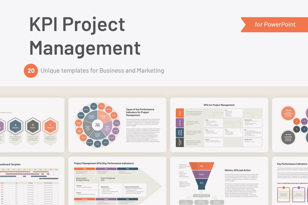 Template PowerPoint Manajemen Proyek KPI yang Efektif