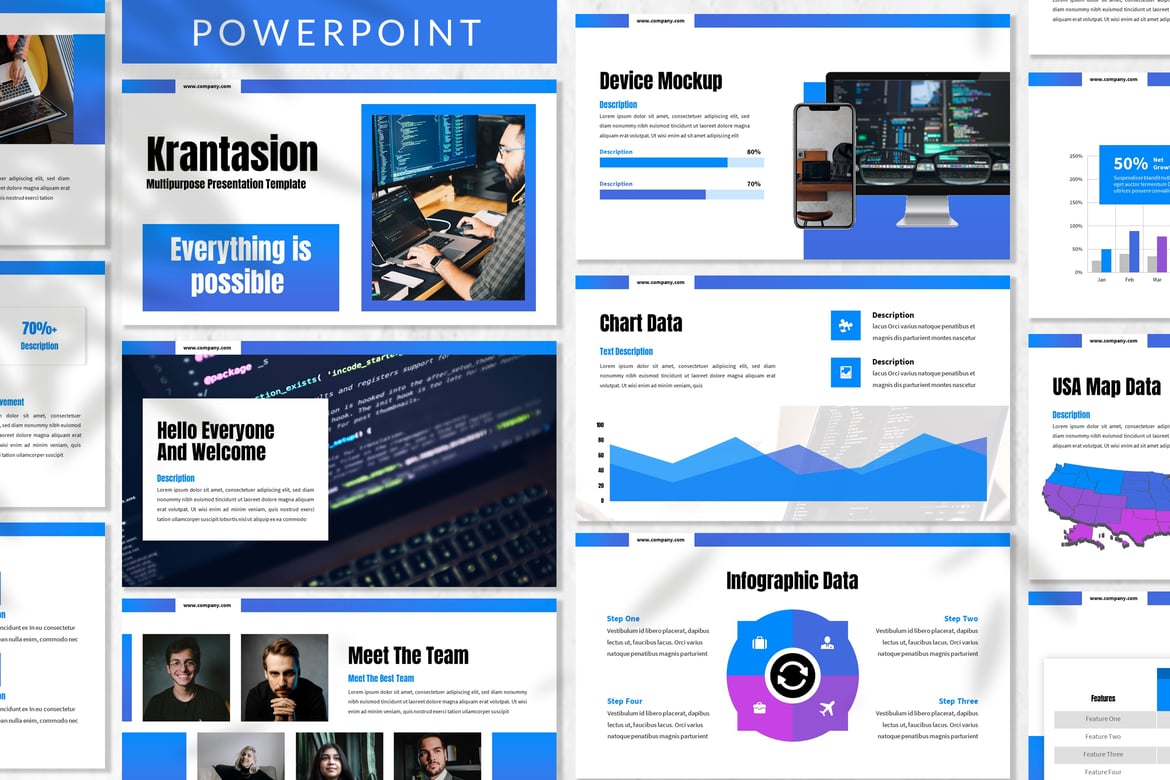 Krantasion - Template Powerpoint Bisnis Modern