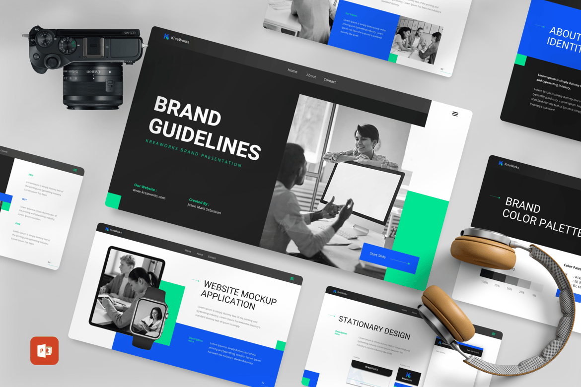 Kreaworks - Template Presentasi Brand Guidelines yang Profesional