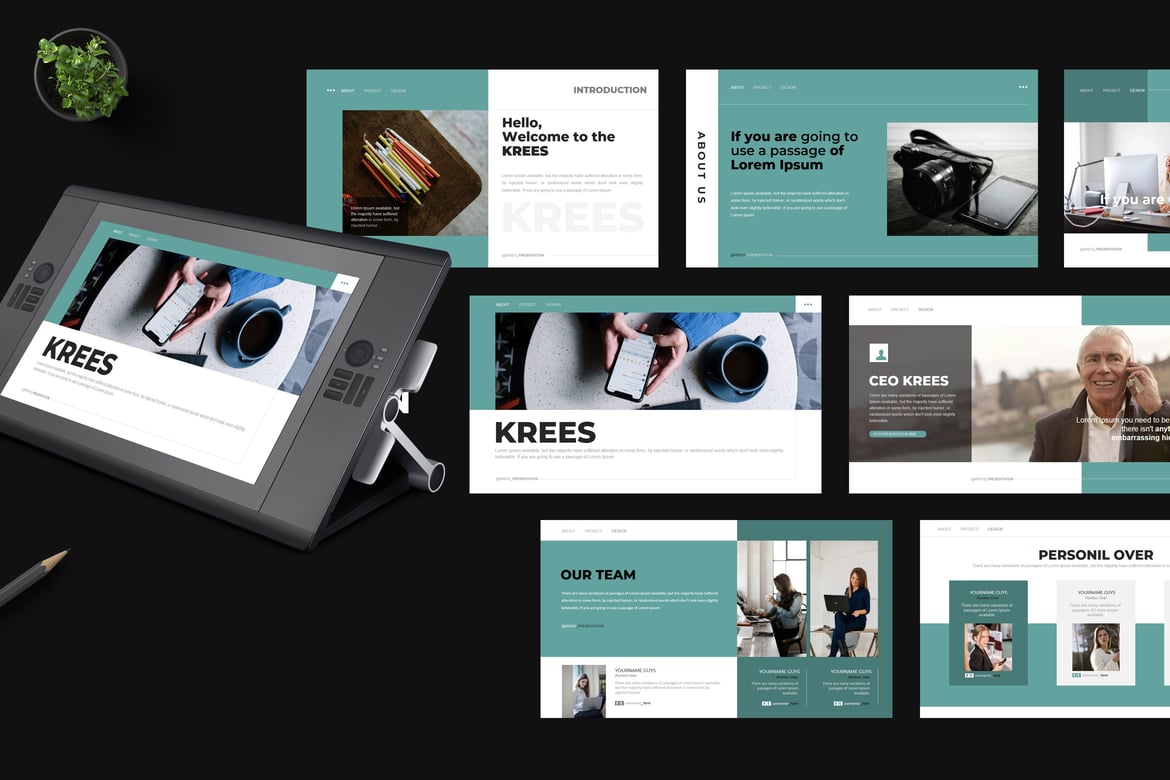 Krees - Template Powerpoint Kreatif untuk Presentasi Anda