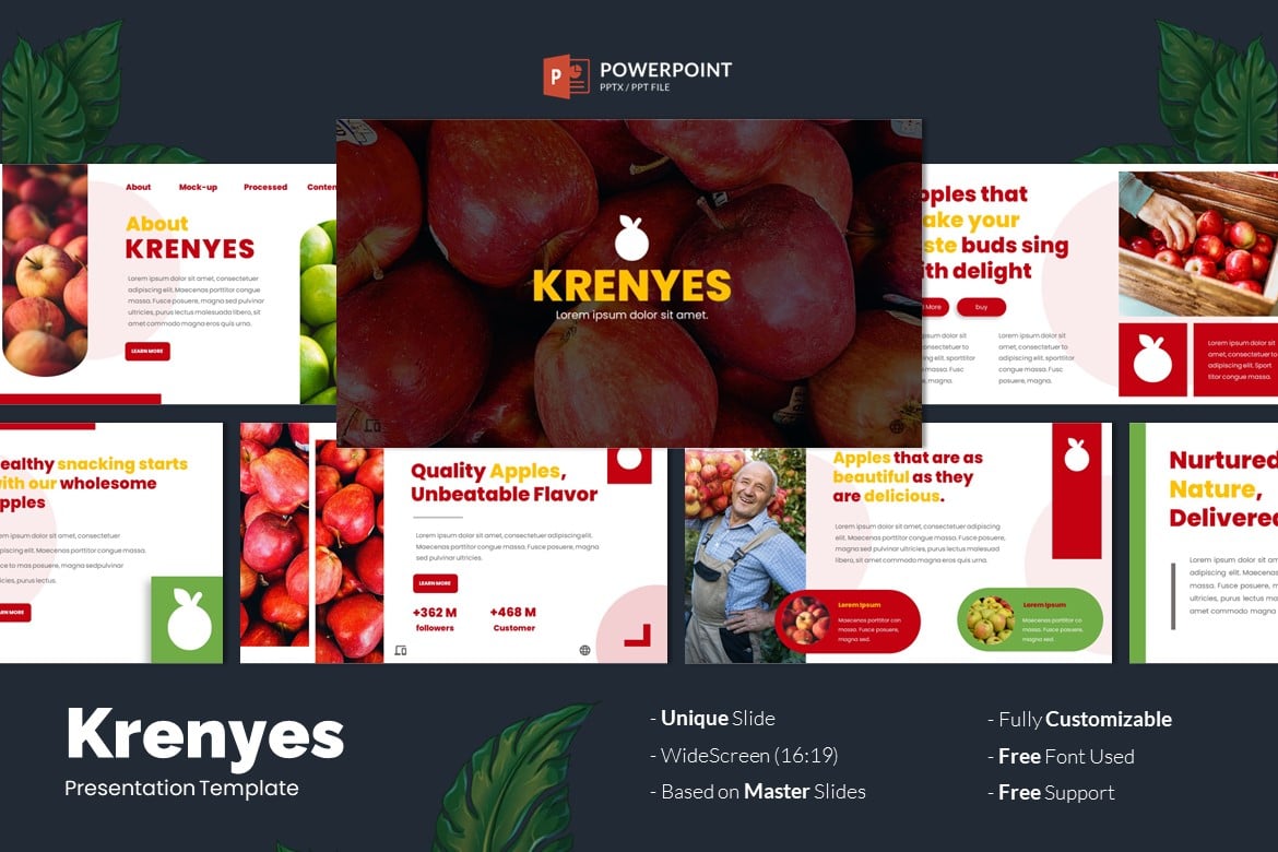 Krenyes - Template Presentasi Powerpoint Pertanian Buah