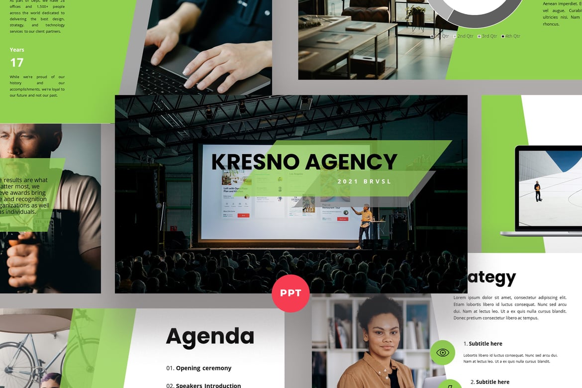 Template PowerPoint Kresno untuk Presentasi Bisnis yang Menarik