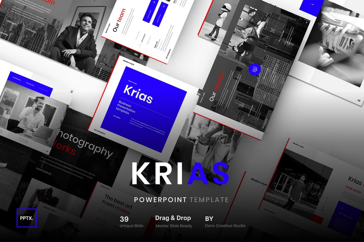 Krias – Template PowerPoint Bisnis Modern