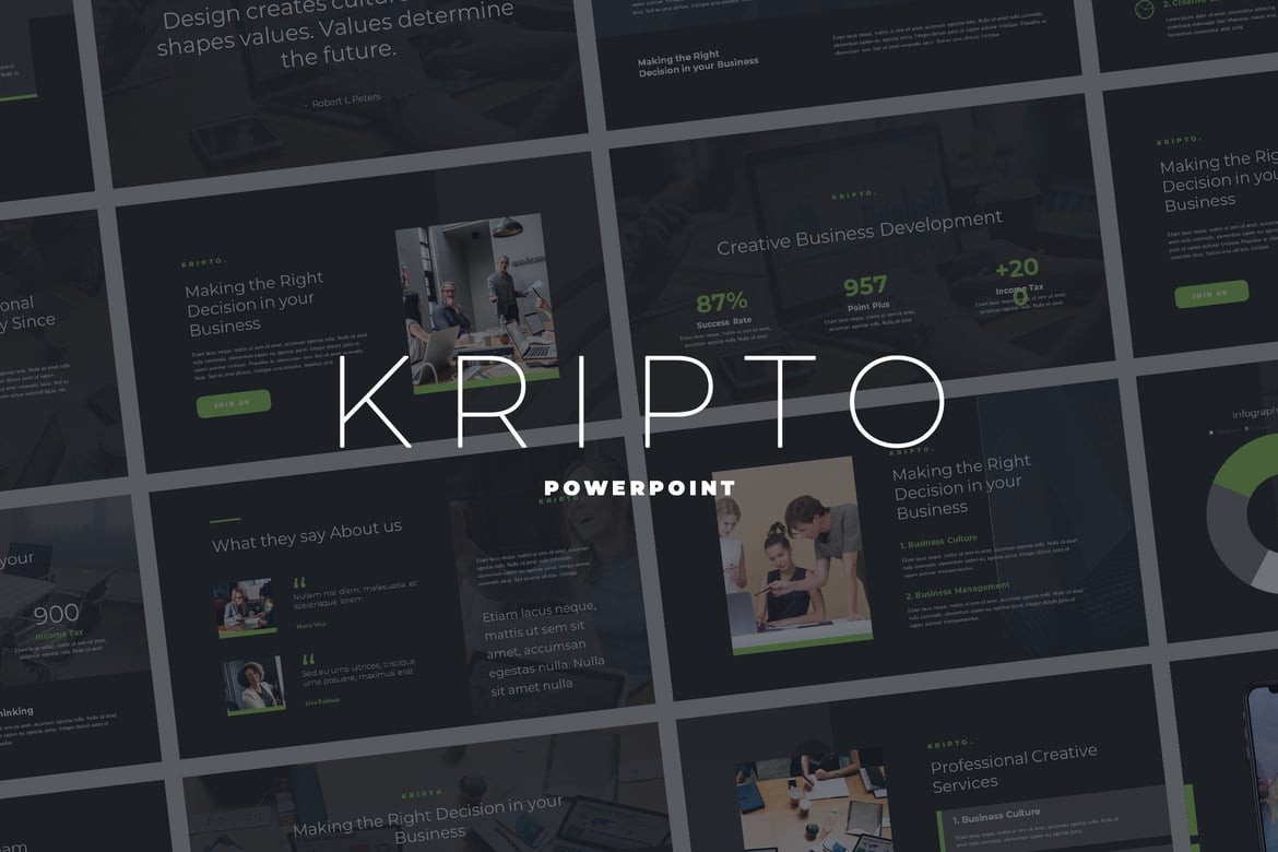 Template Presentasi Profesional Kripto untuk Bisnis Modern