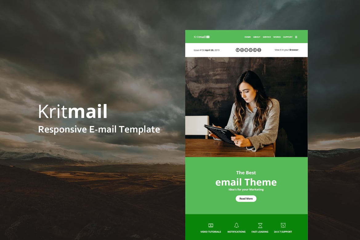 Krit Mail - Template E-mail Responsif yang Modern