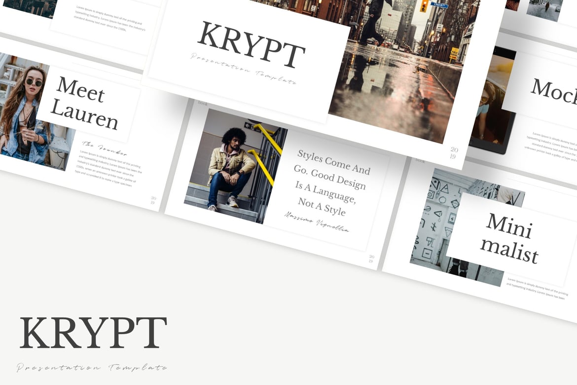 Template Presentasi Powerpoint Krypt - 30 Slide Modern dan Kreatif